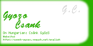 gyozo csank business card